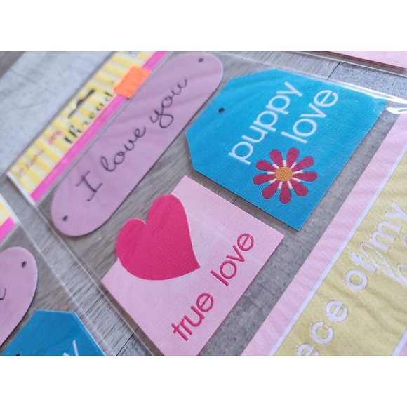 Soft Spoken CHESTER LOVE Valentine  Scrapbook Dimensional Sticker MAMBI LOT #40 - Picture 3 of 6